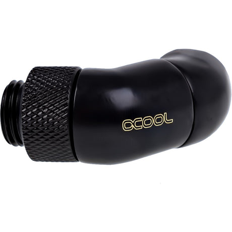 Adattatore angolato Alphacool eiszapfen doppio collegamento a 45 gradi (nero)