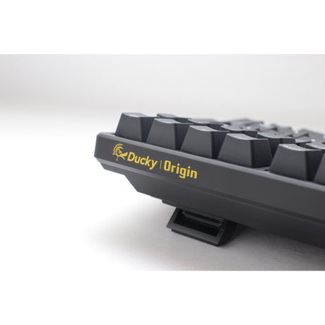 Ducky origin Phantom Black, tastiera (nera, layout USA, cherry mx blue, hot swap, copritasti PBT double-shot)