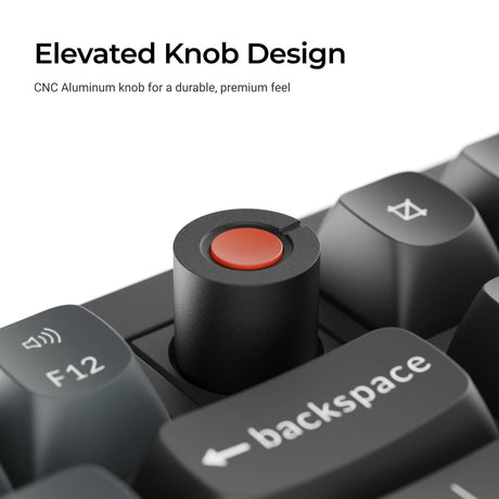 Keychron v6w-d3 8k qmk tastiera meccanica personalizzata cablata (nera, layout us (qwerty), super marrone, 100%, led rgb, pbt double-shot, hot swap, 8k, pulsante)