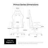 Dxracer principe l sedia da gioco in pelle pvc nera (nera)