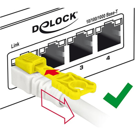 Delock cavo patch rj-45 sicuro con cat.6a (bianco, 85333, 3 metri)