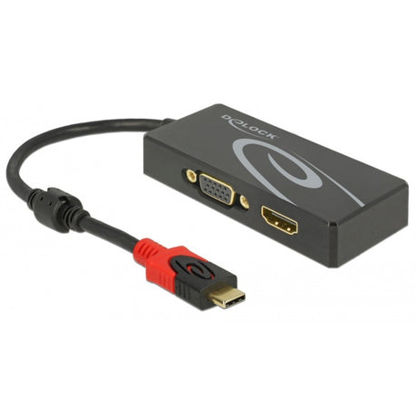 Delock Adattatore USB-C > HDMI VGA (nero, 0,2 metri)