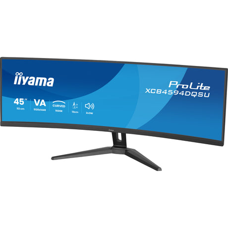 Monitor ultrawide curvo Iiyama Prolite XCB4594DQSU-B1 44,5 (nero (opaco), HDMI, DisplayPort, USB, audio)