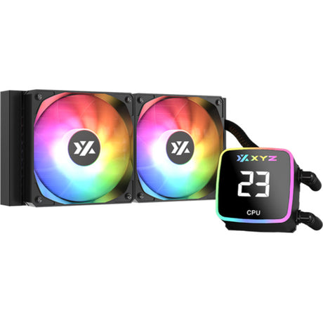 Xyz pc gear aquapulse aio 240 raffreddamento ad acqua (nero, argb, pwm)