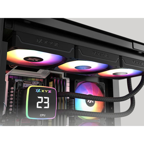 Xyz pc gear aquapulse aio 360 raffreddamento ad acqua (nero, argb, pwm)