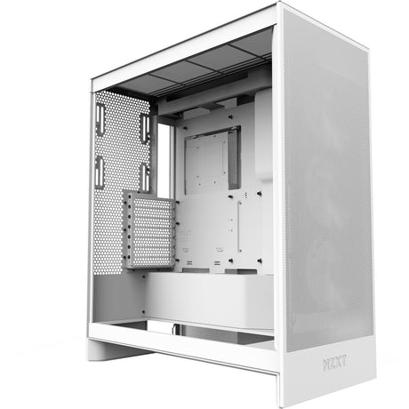 Custodia midi tower Nzxt h7 flow (2024) (bianco | 2x USB-A | 1x USB-C | vetro temperato)