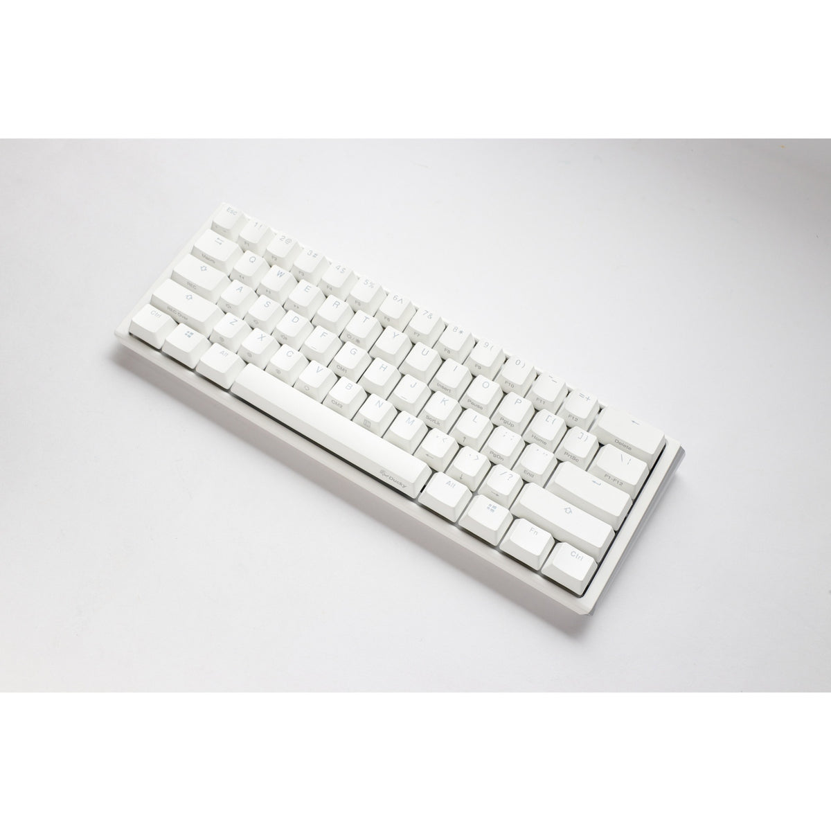 Ducky one 3 classica tastiera meccanica mini rgb bianca pura (bianca, layout us (qwerty), rosso ciliegia mx, 60%, led rgb, pbt double-shot, sostituibile a caldo, meccanica quack)