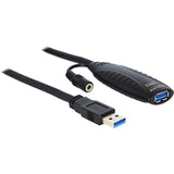 Delock Cavo prolunga attivo USB 3.0 (nero, 10 metri)