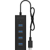 Hub USB Icy box ib-hub1409-c3 (nero, 4x USB-A 3.2 (5 Gbit s), 1x USB-C 3.2 (5 Gbit s))
