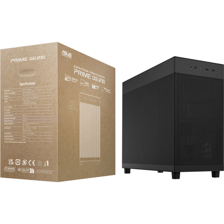 Asus Prime Ap303 - Alloggiamento Midi Tower con pannello a rete (nero | 2x USB-A | 1x USB-C)