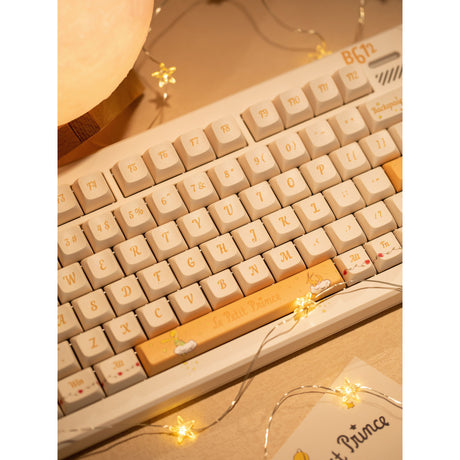 Tastiera meccanica wireless Iqunix zx75 Sunset Ponder (giallo chiaro, layout us (qwerty), rosso gateron, 75%, LED rgb, sostituibile a caldo, pbt double-shot, 2,4 ghz | bluetooth 5.1 | usb-c)