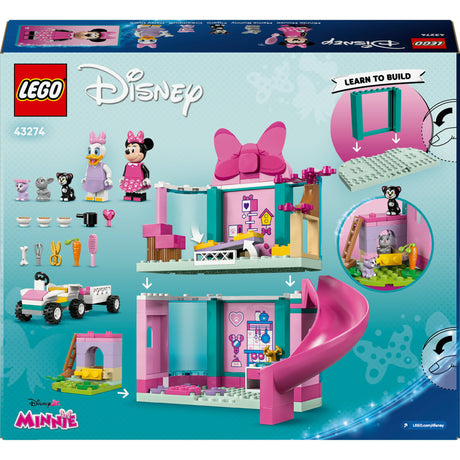 Lego Disney Topolino e i suoi amici - Giocattolo da costruzione per l'hotel per animali di Minnie (43274)