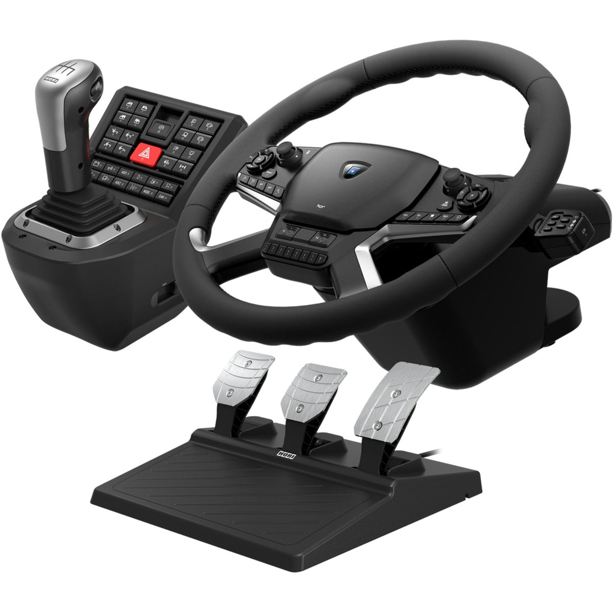 Set simulatore del sistema di controllo del camion con feedback della forza Hori (nero argento)