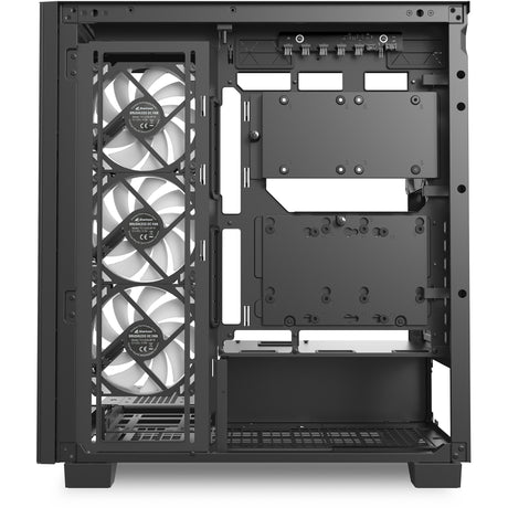 Custodia midi tower Sharkoon elite shark ca500 (nera | 2x USB-A | 1x USB-C | RGB | vetro temperato)