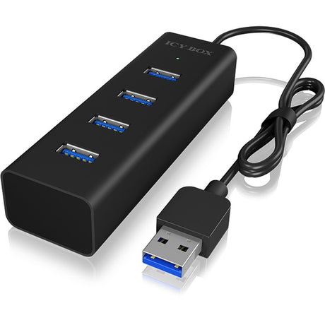 Icy box ib-hub1409-u3 Hub USB a 4 porte (nero)
