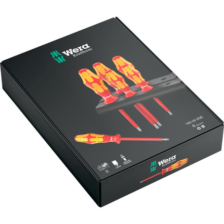 Wera 160 i 6 set di cacciaviti Kraftform plus serie 100 + cremagliera (rosso giallo, 6 pezzi)