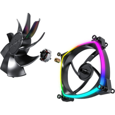 Ventola per case Montech rx120 pwm rgb (nera, 120 x 25 x 120 mm, argb a 3 pin)