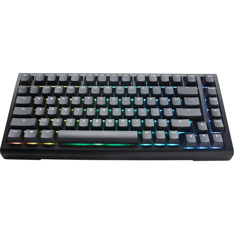 Ducky projectd tinker 75 con qmk tramite tastiera meccanica rgb (nera, layout us (qwerty), blu cherry mx, 75%, led rgb, pbt double-shot, hot-swap, montaggio con guarnizione)