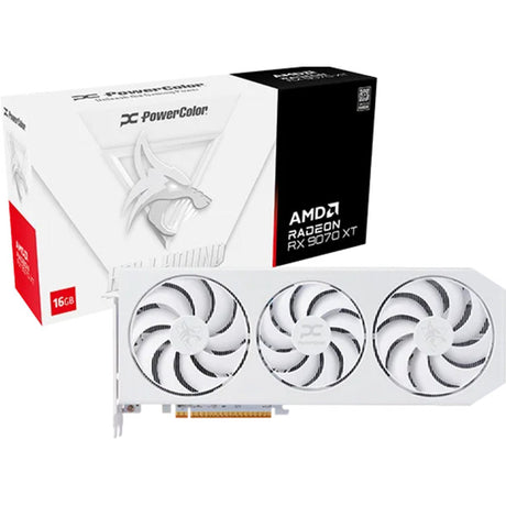 Scheda grafica Powercolor Radeon RX 9070 XT Hellhound Spectral White 16GB GDDR6 (bianco, RDNA4, GDDR6, 3x Display Port, 1x HDMI)