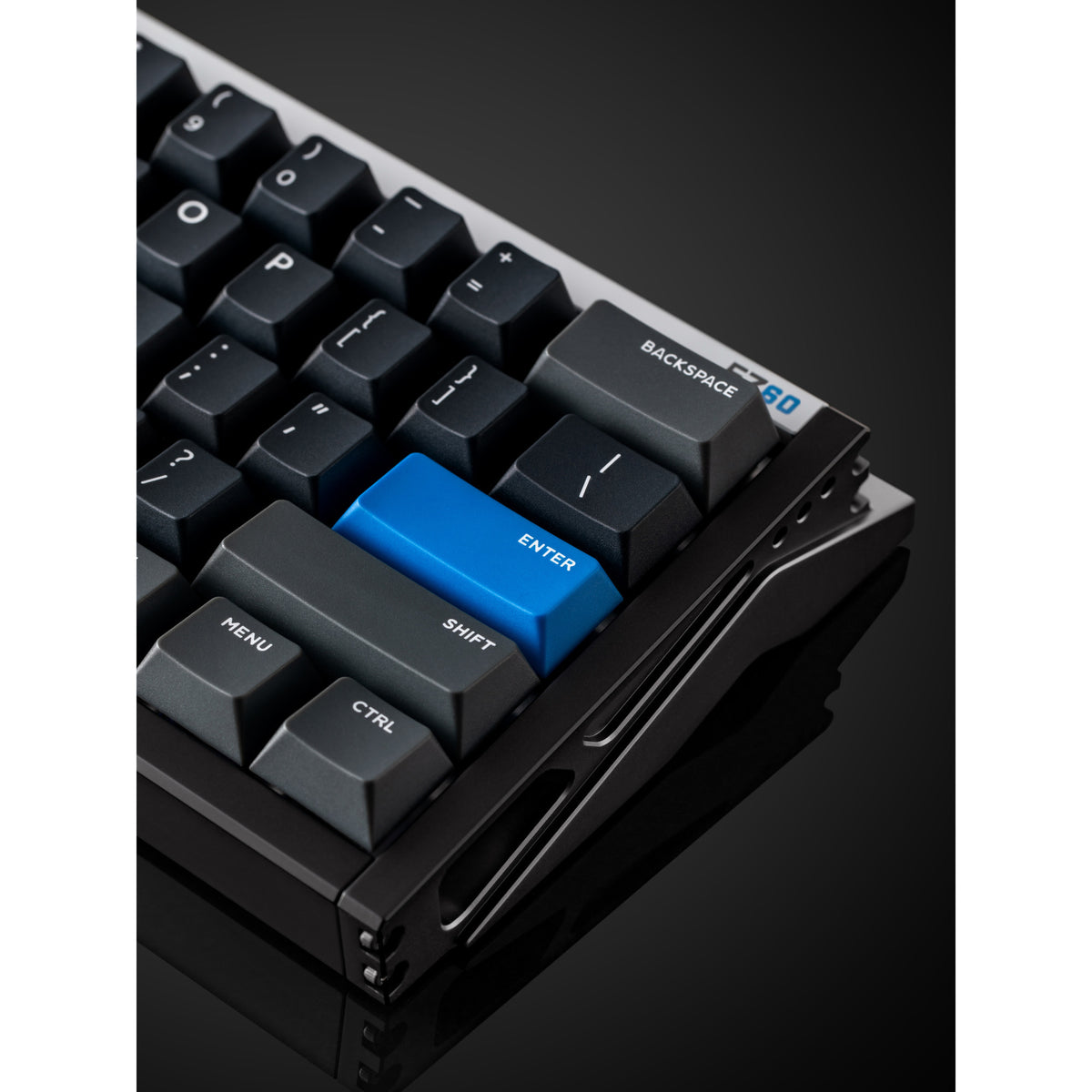 Tastiera da gioco con interruttore magnetico Iqunix ez60 (nera, layout USA (qwerty), gateron star trail, 60%, rgb, copritasti double shot pbt)