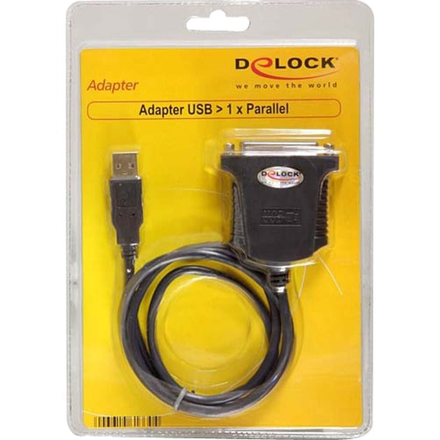 Delock USB 1.1 su cavo parallelo (nero, 0,8 metri)