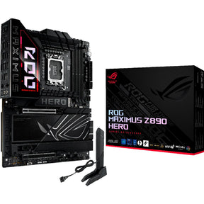 Scheda madre Asus Rrog Maximus Z890 Hero Socket 1851 (nera, RAID, 2,5 GB-LAN, 5 GB-LAN, Wi-Fi 7, BT, audio, ATX)