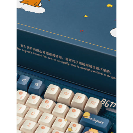 Tastiera meccanica wireless Iqunix zx75 sky meet (blu, layout us (qwerty), gateron rosso, 75%, LED rgb, hot-swapable, double-shot pbt, 2,4 ghz | bluetooth 5.1 | usb-c)