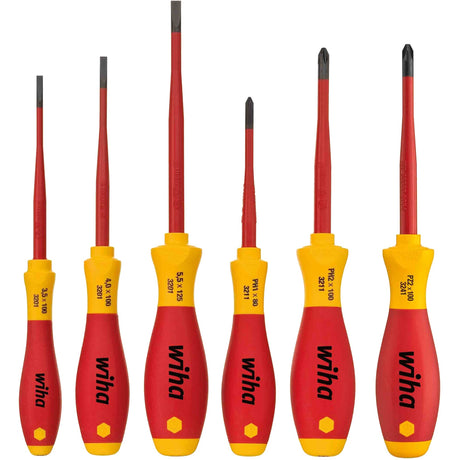Set cacciaviti Wiha softfinish electric slimfix (rosso giallo, 6 pezzi)