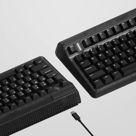 Tastiera meccanica wireless Iqunix og80 dark side (nera, layout us (qwerty), gateron rosso, 80% (tkl), LED rgb, sostituibile a caldo, pbt, 2.4ghz | bluetooth 5.1 | usb-c)