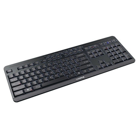 Set desktop wireless Cherry stream desktop Ultimate (nero, layout americano (qwerty), tecnologia forbice sx, 100%, 4000 dpi, LED bianchi, abs, USB bluetooth 2,4 GHz)