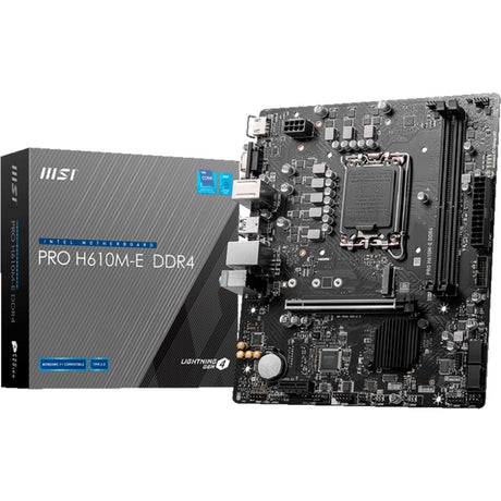 Scheda madre MSI Pro H610M-E DDR4 Socket 1700 (nera, GB-LAN, audio, µATX)