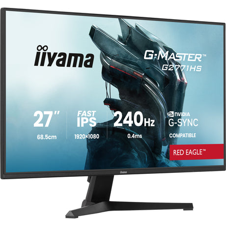 Monitor da gioco Iiyama g-master red eagle g2771hs-b1 27 (nero, 2x HDMI, porta display, 240 Hz)