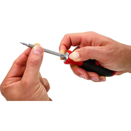 Cacciavite Wiha con set di lame intercambiabili sistema 6 (nero rosso, 9 pezzi, inclusa borsa arrotolabile)