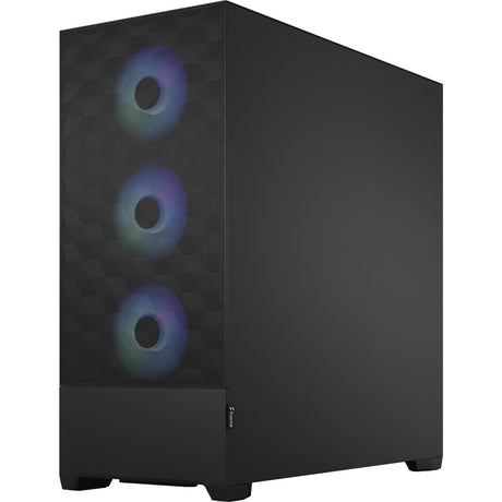 Custodia pop xl air rgb big tower dal design frattale (nero | 2x usb-a | rgb | vetro temperato)