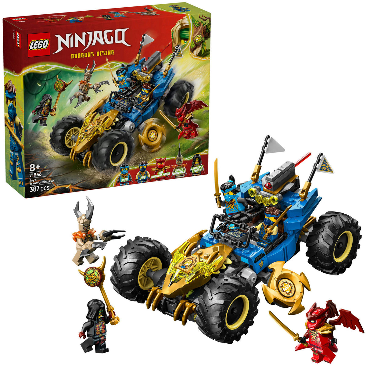 Lego Ninjago - Giocattolo costruibile per auto trasformabile di Jay (71856)
