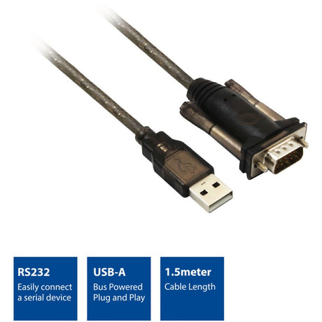 Act connettività Convertitore da USB a seriale (versione base) adattatore (nero)