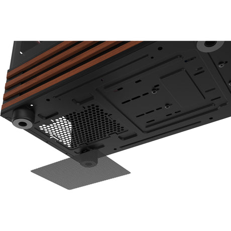 Custodia mini tower Thermaltake view 170 ws argb (colore legno nero | 2x usb-a | rgb | finestra)