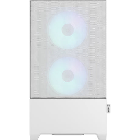 Custodia midi tower pop mini air rgb dal design frattale (bianco | 2x usb-a | rgb | finestra)