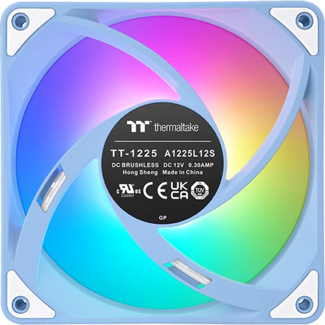 Thermaltake ct120 ex reverse argb sync ventola di raffreddamento per PC hydrangea blue (pacchetto da 3 ventole) ventole per case (azzurro, 3 pezzi, 120 x 120 x 25 mm, pwm)