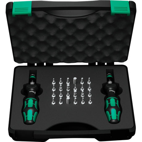 Wera 7440 41 Set di cacciaviti dinamometrici Kraftform 0,3-3,0 nm (nero verde, 26 pezzi)