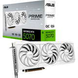 Scheda grafica Asus Prime GeForce RTX 5070 OC Bianca (bianco, 3x Display Port, 2x HDMI, DLSS 4)