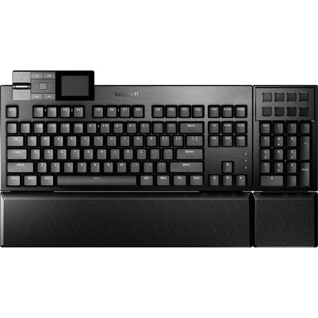 Silenzio! tastiera da gioco meccanica tattile rgb silenziosa con montaggio scuro (nera, layout us (qwerty), tattile silenziosa, 100%, argb, copritasti pbt double-shot, dock multimediale)
