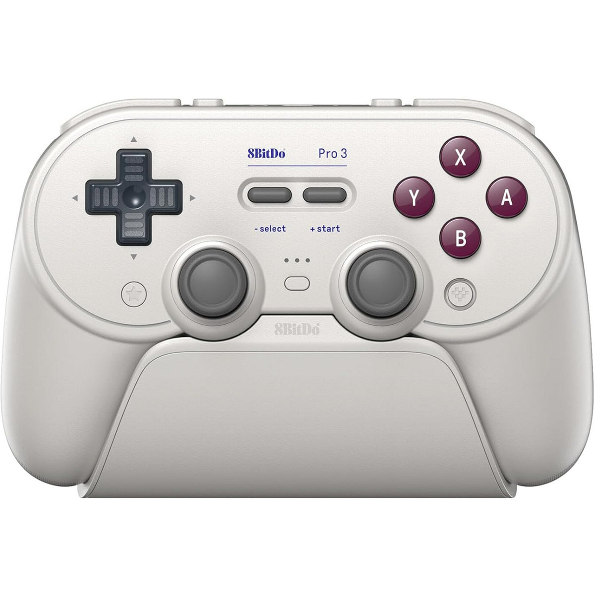 Gamepad bluetooth 8bitdo pro 3 (grigio chiaro rosso, switch 1 2, pc, android, usb bluetooth 2.4 ghz)