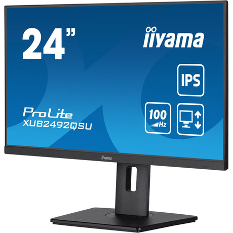 Monitor Iiyama prolite xub2492qsu-b1 23,8 (nero (opaco), HDMI, porta display, 3x USB-A, USB-C)