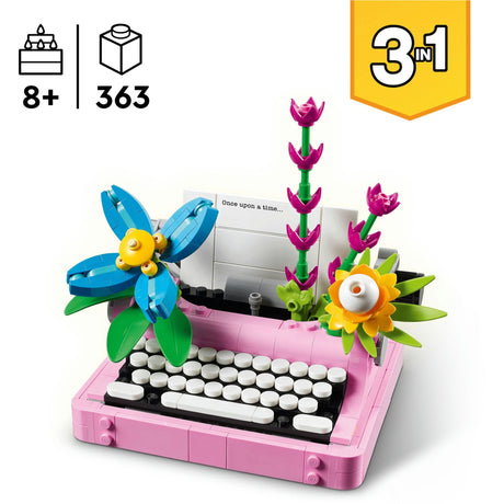 Macchina da scrivere Lego Creator 3in1 con fiori - 31169