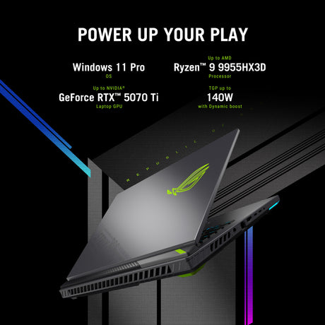 Laptop da gioco Asus ROG Strix G16 G614PW-RV006W 16 (Grigio | R9 8940HX | RTX 5080 | 16 GB | SSD da 1 TB)