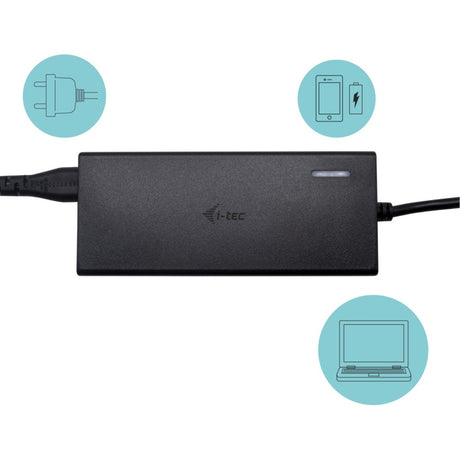 I-tec Docking Station USB-C HDMI DP con Power Delivery 65 W + Caricatore Universale 77 W (Nero)