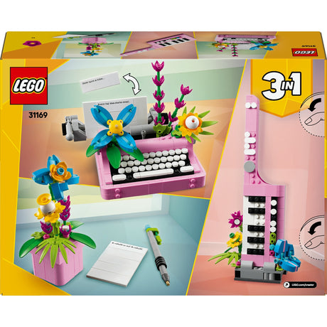 Macchina da scrivere Lego Creator 3in1 con fiori - 31169