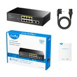 Switch Cudy 8 porte 10 100m poe+ (nero)