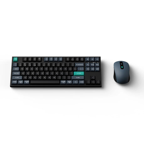 Set desktop combinato wireless tastiera Keychron b33 e mouse bm25 (nero, layout americano (qwerty), interruttori a forbice, 80% (tkl), abs, usb-c | 2,4 ghz | bluetooth, 400-2400 dpi)